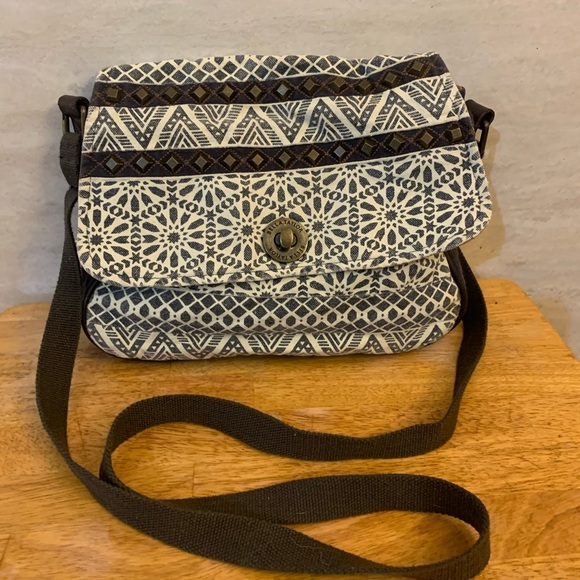 Bella Taylor Brown and White Crossbody Bag with Adjustable Strap - Picture 1 of 9